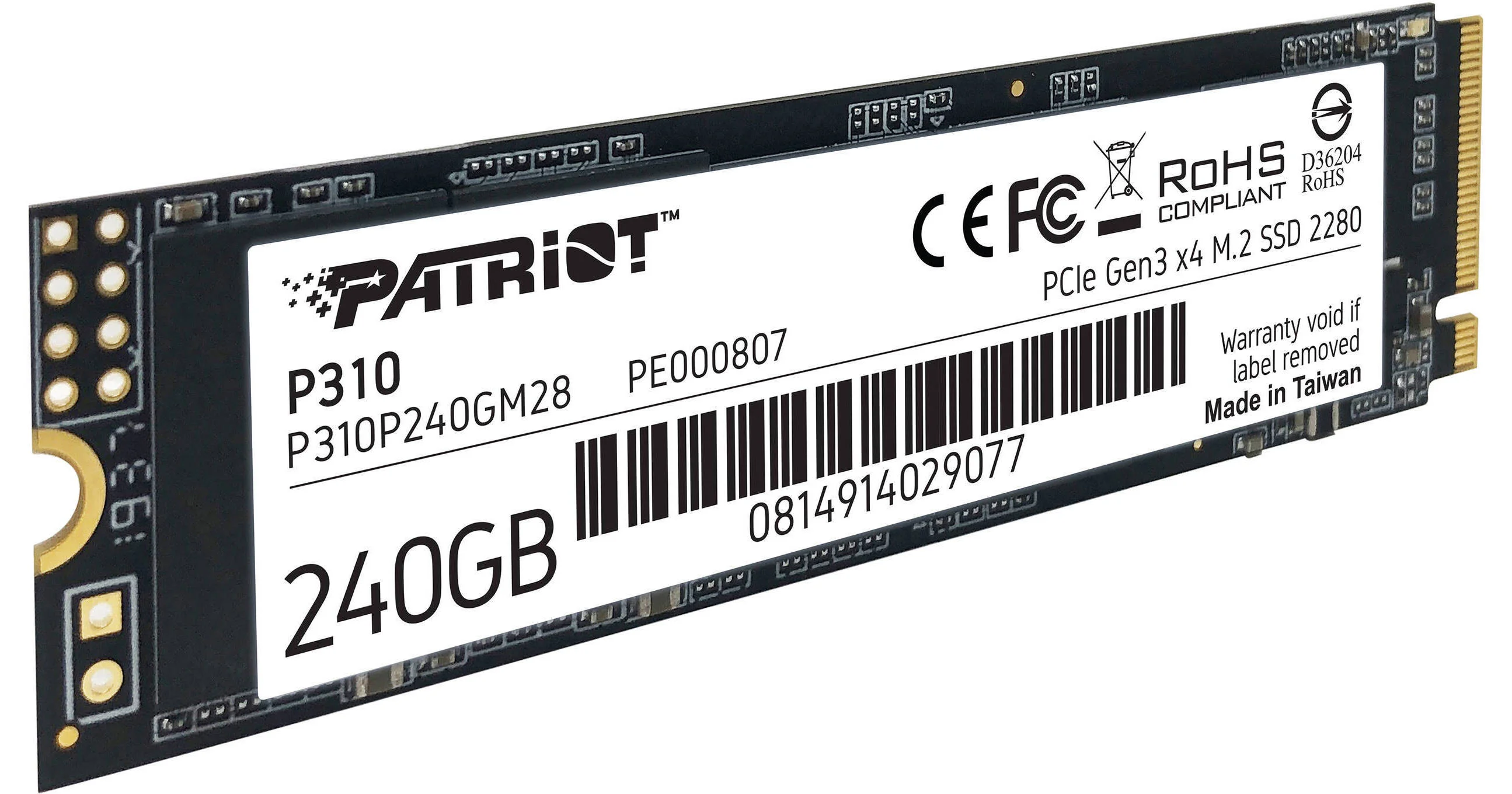 PATRIOT P310 240GB M2 2280 PCIe SSD NVME