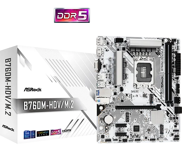 MB B760 S1700 MATX B760M-HDV/M.2 D4 ASROCK