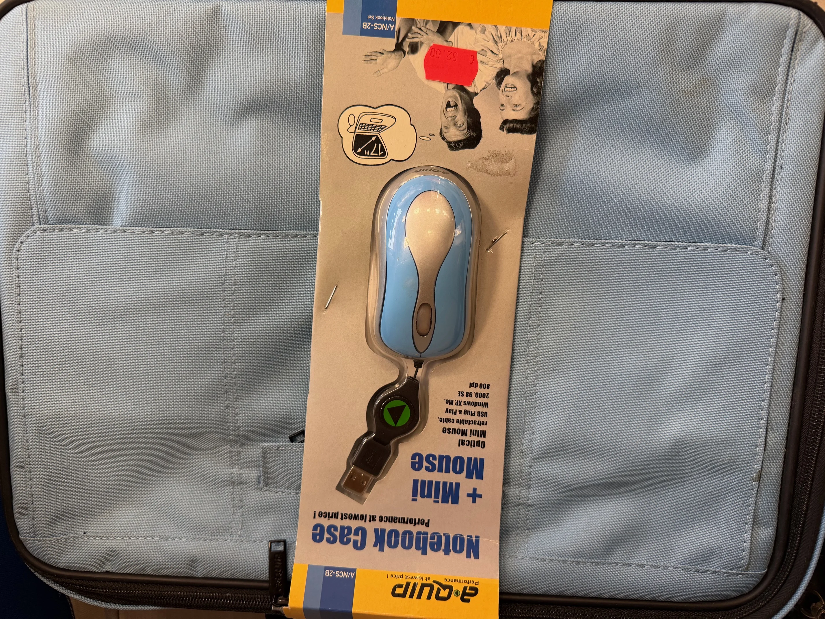 Sülearvuti kott sinine+hiir aquip A/NCS-2B