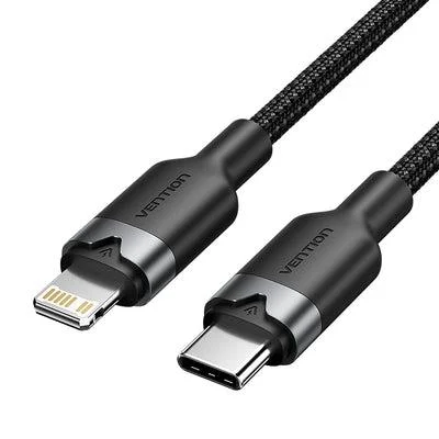 CABLE USB-C TO LIGHTNING 2M BLACK LALBH VENTION
