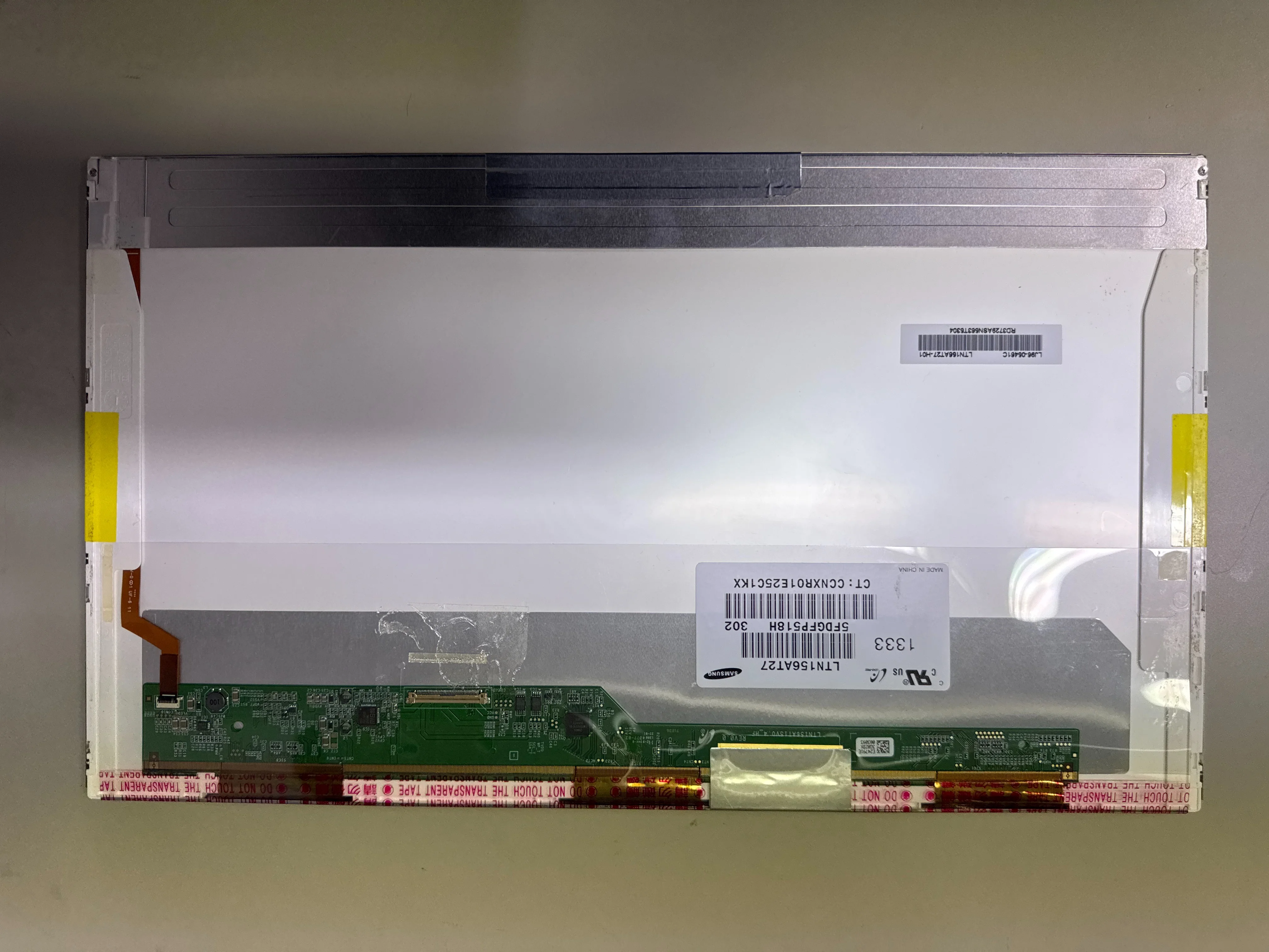 LCD 15.6" 1366×768 / TN / 60Hz / 40-pin LVDS (LTN156AT27)