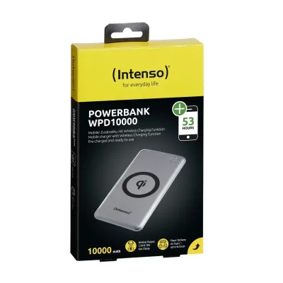 POWER BANK USB 10000MAH QC&WRL SILVER WPD10000 INTENSO