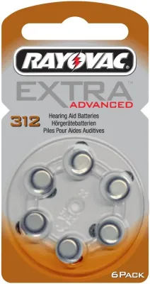 Rayovac Extra Advanced 312 PR41 / 6-pakk,  kuuldeaparaadi patareid