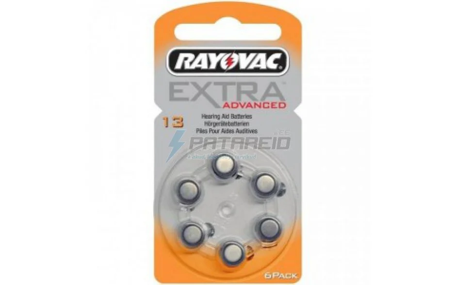 Rayovac Extra Advanced 13 kuuldeaparaadi patareid PR48 6-pakk