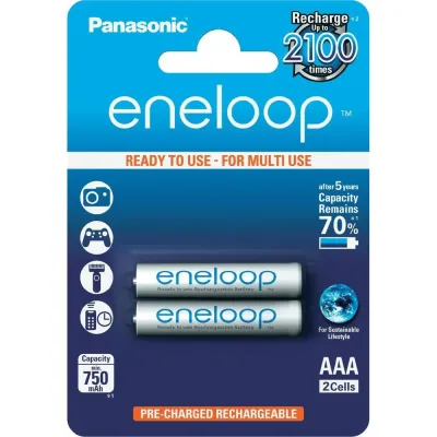 Panasonic Eneloop AAA 800mAh 2-pack, 367692 bk-4mcde/2be