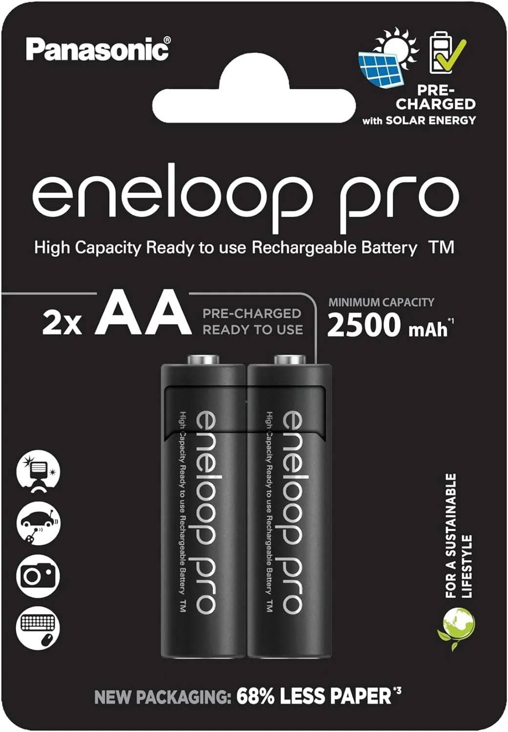 Eneloop Pro BK-3HCDE/2BE AA/HR6 aku 2-pakk 2500mAh 367697