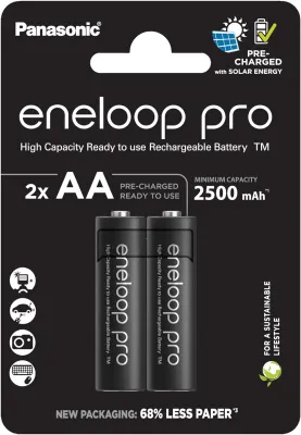Eneloop Pro BK-3HCDE/2BE AA/HR6 aku 2-pakk 2500mAh 367697