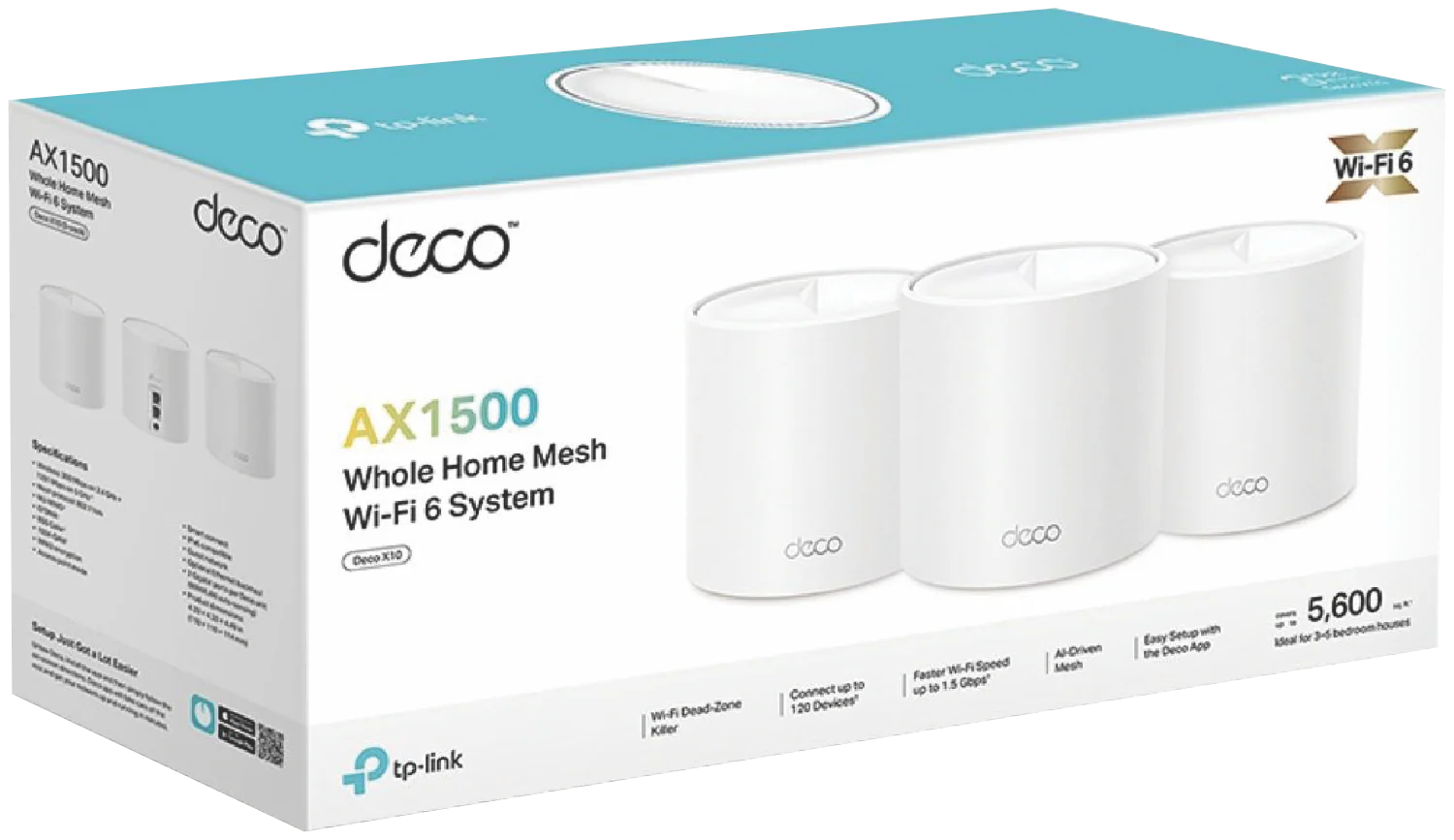 WRL MESH ROUTER 1500MBPS DECO X10(3- PACK) TP-LINK
