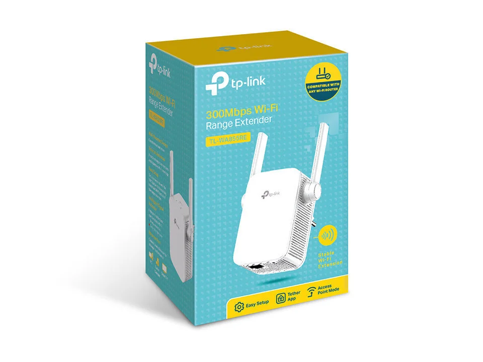 TP-LINK Extender TL-WA855RE 2.4GHz, 300 Mbit/s wifi võimendi