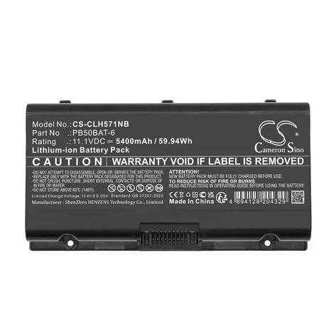 CS sülearvuti aku Schenker PB50BAT-6, PB50BAT-6-62 5400mAh / 59.94Wh Li-ion