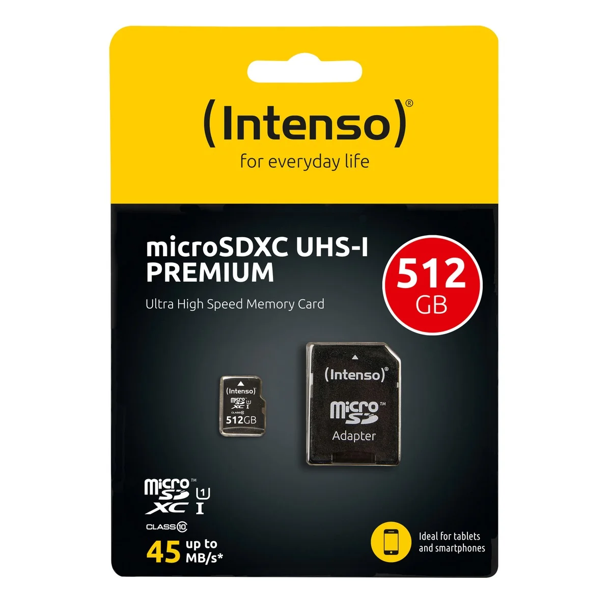 MEMORY MICRO SDXC 512GB UHS-I W/ADAPTER 3423493 INTENSO
