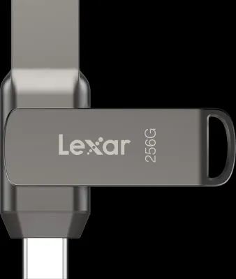 Lexar | 2-in-1 Flash Drive up to 130MB/s read | JumpDrive Dual Drive D400 | 64 GB | Type-C and Type-A USB 3.1 | Grey