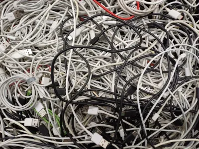 Erinevaid kasutatud USB kaablid, hulgipakend (10 kg)