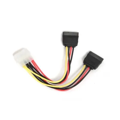 Gembird Molex to 2x Sata 30cm kaabel,  CC-SATA-PSY-0.3M