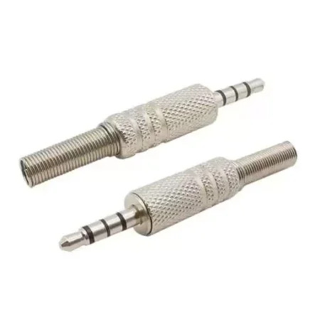 Audiopistik 3.5mm TRRS 4-kontaktiga (joodetav, tugevdatud metallkorpus, kaitsevedruga)