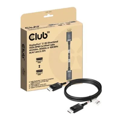 CLUB 3D DP 2.1 Bi-Dir Cable 1.6m 