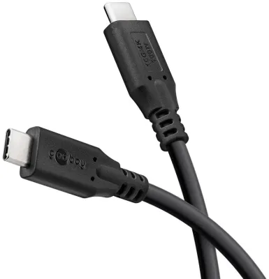 Goobay USB-C™ Cable, USB 3.2, 100 W, 10 Gbit/s, Power Delivery, 2 m, Black