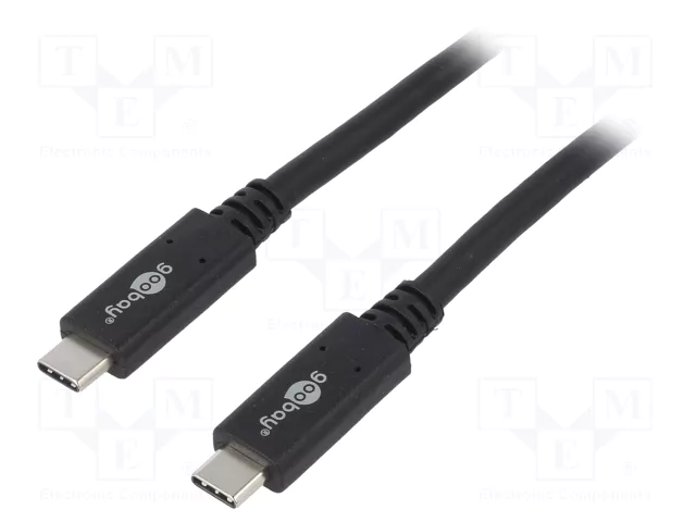 Goobay 38873 USB-C cable (USB 3.2 generation 2x2, 5A) 1M 20Gbps; 100WBlack