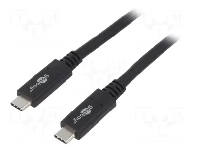 Goobay 38873 USB-C cable (USB 3.2 generation 2x2, 5A) 1M 20Gbps; 100WBlack