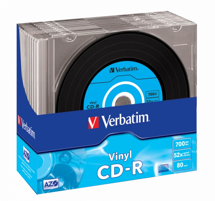 CD-R Verbatim 700MB 80min 52x Slim Data Vinyl, AZO  