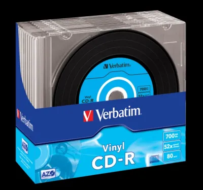 CD-R Verbatim 700MB 80min 52x Slim Data Vinyl, AZO  