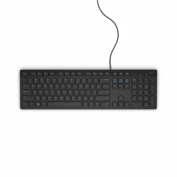 Dell KB216 keyboard, juhtmega, RUS, must, 580-ADGR