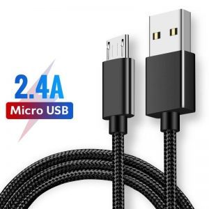Micro USB 25cm, 2.4A kaabel