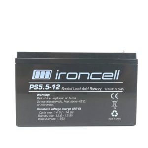Ironcell 12V 5,5Ah T2 pliiaku (151x51x94 mm)