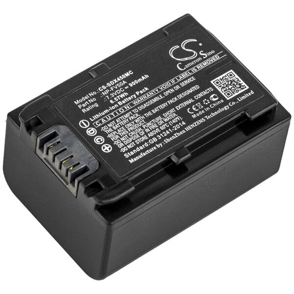 Sony NP-FV50A, 7.3V Li-ion 900mAh-6.57Wh aku