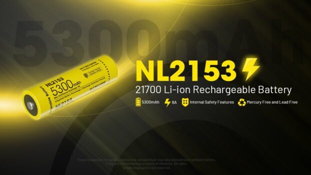 Nitecore NL2153 5300mAh 21700 Li-ion aku 3.6V