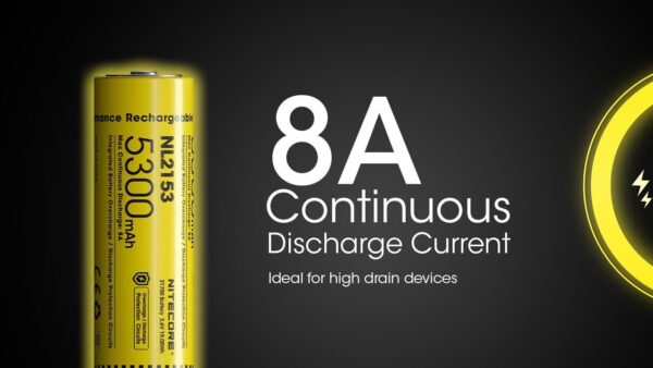 Nitecore NL2153 5300mAh 21700 Li-ion aku 3.6V - Image 2