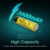 Nitecore NL1836HP 3600mAh 18650 Li-ion 8A aku 3.6V