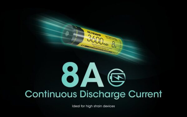 Nitecore NL1836HP 3600mAh 18650 Li-ion 8A aku 3.6V - Image 3