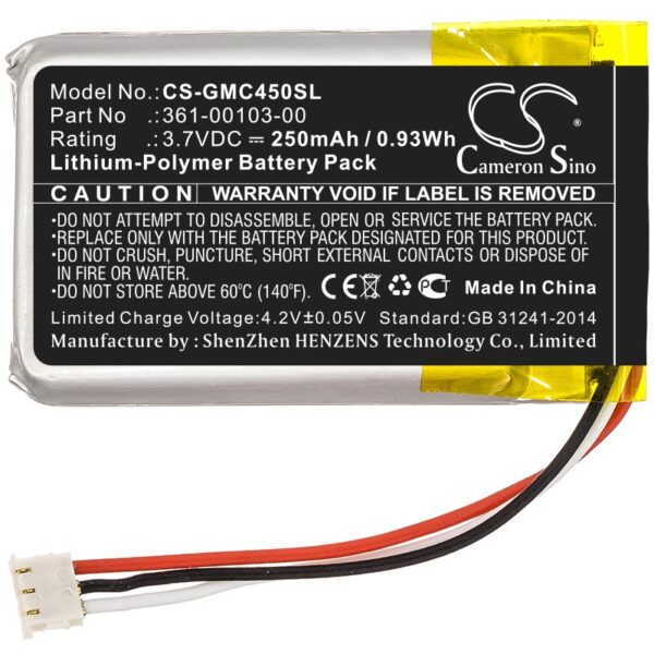 Garmin DashCam 45 3.7V 250mAh Li-poly GPS aku - Image 3