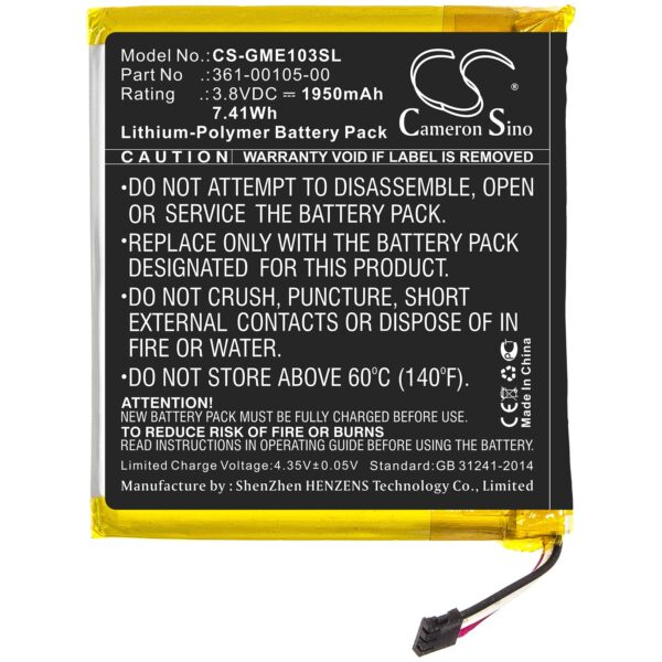 Garmin 361-00105-00, Edge 1030 3.8V Li-Polymer 1950mAh-7.41Wh aku - Image 3