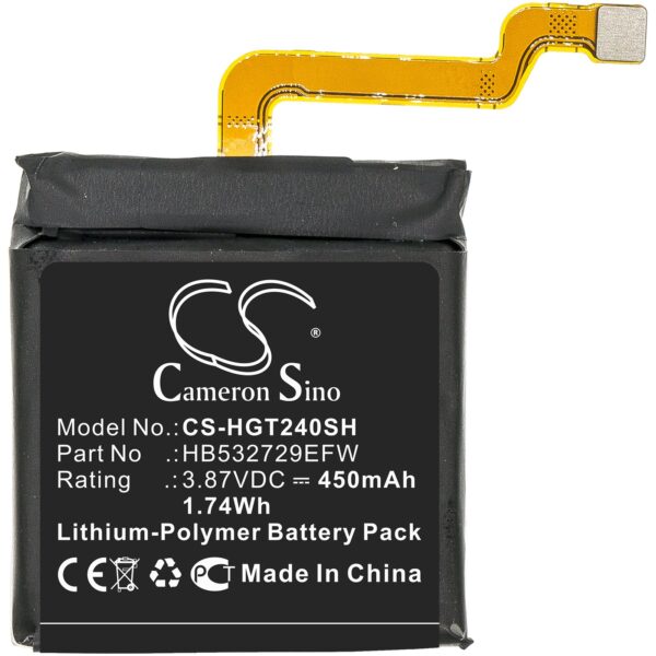 Huawei HB532729EFW, GT2 Pro 3.87V Li-Polymer 450mAh-1.74Wh aku - Image 3