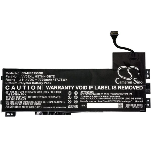 CS sülearvuti aku HP 808398-2B1, 808398-2C1, HSTNN-DB7D, VV09XL 11.4V 7700mAh Li-Polymer - Image 3