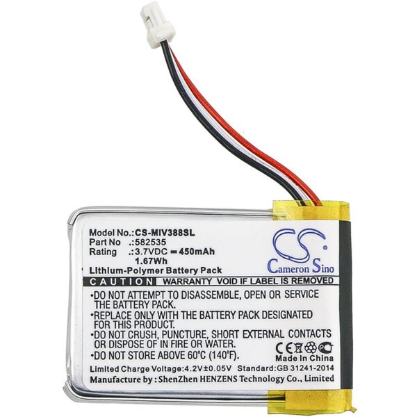 Mio 582535 GPS aku 450mAh Li-Poly - Image 3