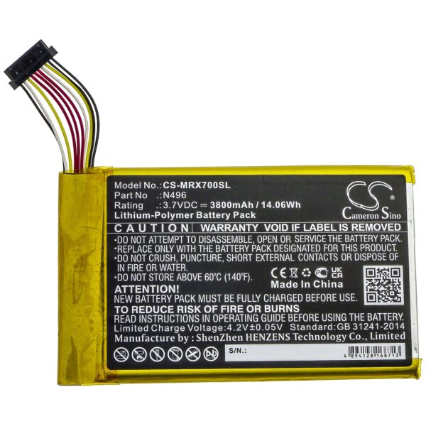 Magellan N496, TRX7 3.7V Li-Polymer 3800mAh-14.06Wh aku - Image 3