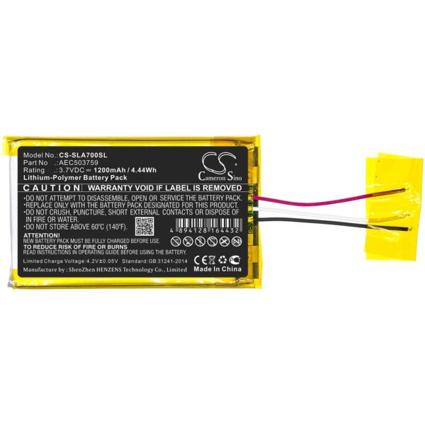 Steelseries AEC503759, Arctis 7 3.7V Li-Polymer 1200mAh-4.44Wh aku - Image 3