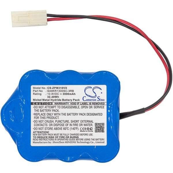 ZEPTER 9W-1300Cs-Z, C23106FM-SRCB, SA9KR1300SC-3RB 10.8V 3000mAh Ni-MH tolmuimeja aku - Image 3