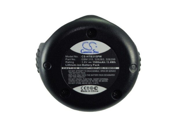 Hitachi EBM 315, 326263, 326299 3.6V 1500mAh tööriistaaku Li-ion - Image 5