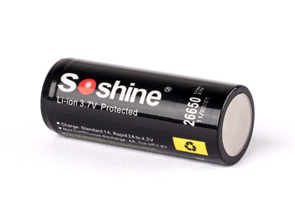 Soshine 26650 5500mAh 3.7V Li-ion aku - Image 2