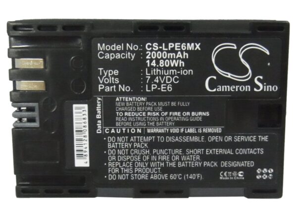 Canon LP-E6 kaamera aku 2000mAh - Image 5