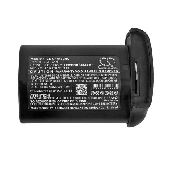 Canon LP-E4N, 11.1V Li-ion 2600mAh-28.86Wh aku - Image 5