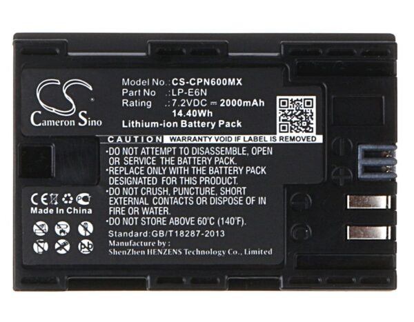 Canon LP-E6N 2000mAh Li-ion kaamera aku - Image 5