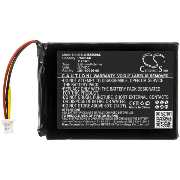 Garmin 361-00056-08, DriveSmart 5, DriveSmart 55, DriveSmart 65 3.7V Li-ion 750mAh-2.78Wh aku - Image 3