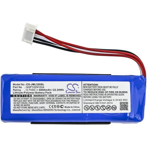 JBL GSP1029102A 6000mAh Li-Poly kõlari aku 3.7V - Image 3