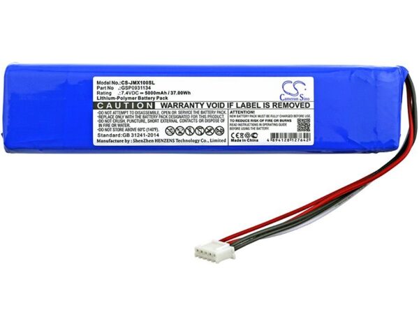 JBL Xtreme, GSP0931134 7.4V 5000mAh Li-Polymer kõlari aku - Image 3