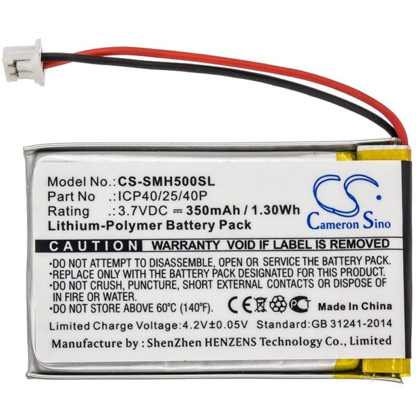 Sena SMH-5 350mAh Li-Poly sideseadme aku - Image 3